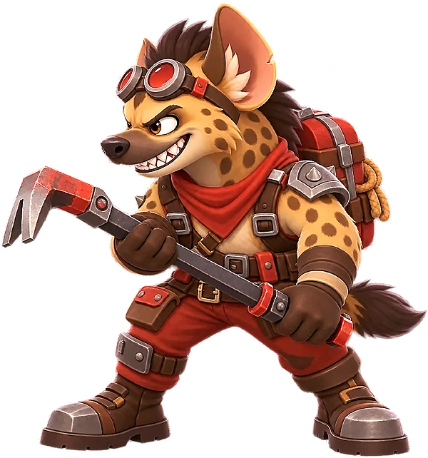 The hyena with a crowbar